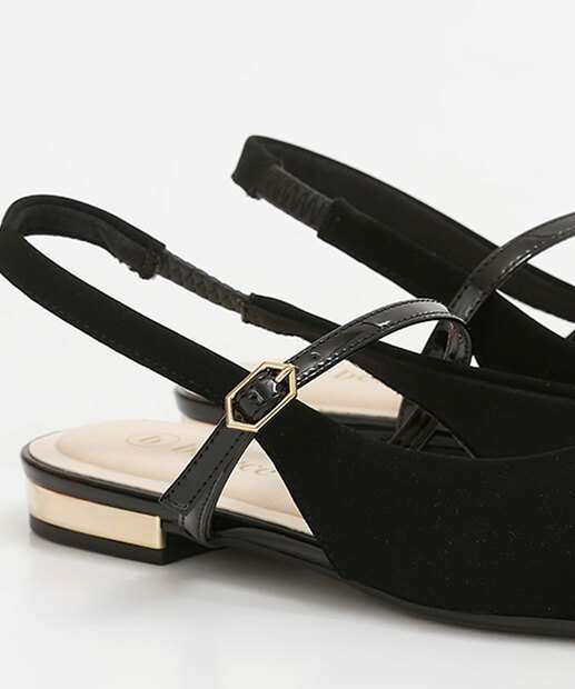 Sapatilha Feminina Slingback Bico Redondo Bebecê 