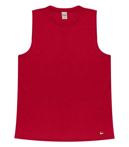 Regata Feminina Ribana Canelada Rovitex Vermelho