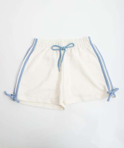 Short Juvenil Moletom Laço Marisa Tam 10 a 16 Off White