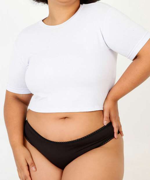 Kit 2 Calcinhas Plus Size Biquíni Microfibra Marisa