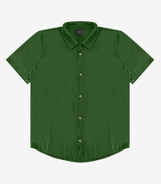 Camisa Viscose Dobby Masculina Diametro Verde