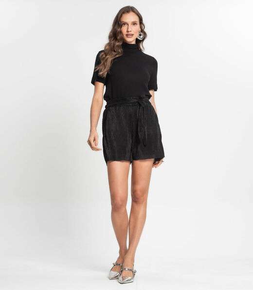 Blusa Feminina Gola Alta Endless Preto