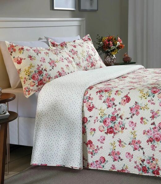 Jogo De Cobre Leito Casal 3 Peças Lar E Lazer Bege