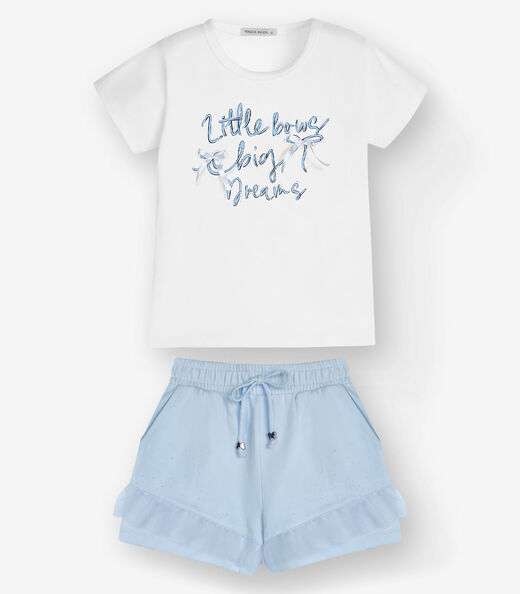 Image_Conjunto Blusa com Shorts Menina Trick Nick Branco