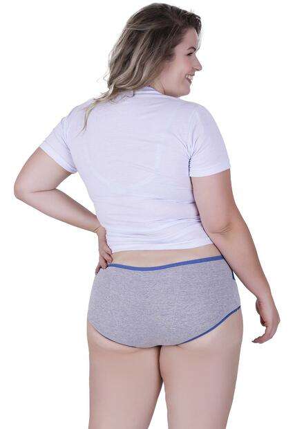 Calcinha Mimo Plus Size Algodão Concept Lingerie Azul