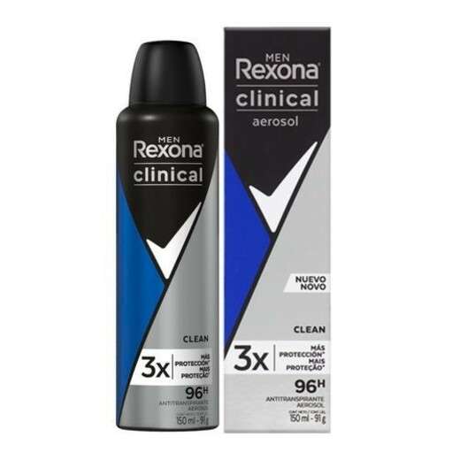 Desodorante Aerosol Rexona Men Clinical Clean 150ml