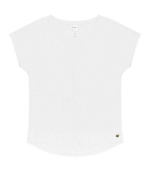 Blusa Feminina Ribana Canelada Básica Rovitex Branco