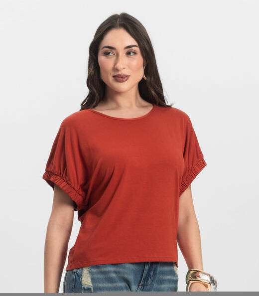 Blusa Viscose Infinita Cor Laranja