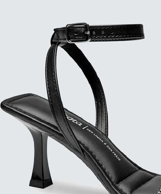 Sandália Salto Fino Feminina Strass Dakota 