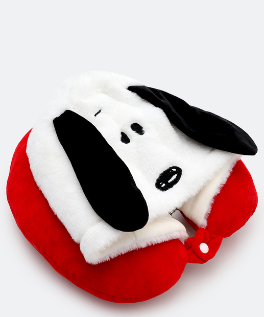 Almofada Pescoço 3D Estampa Snoopy Vermelho