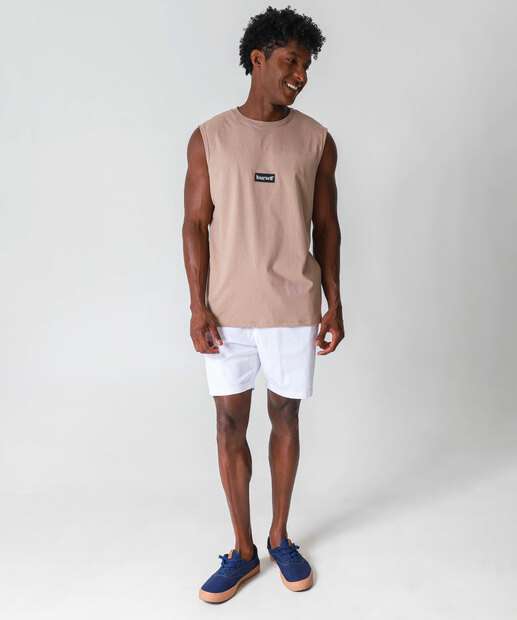 Regata Masculina Machão Estampa Frontal MR Marrom