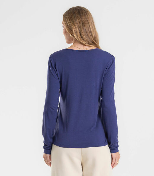 Blusa Feminina Manga Longa Rovitex Azul