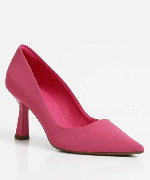 Scarpin Feminino Nobuck Salto Fino Bebecê