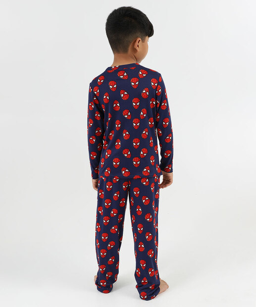 Pijama Infantil Homem Aranha Marvel Tam 4 a 12 Azul