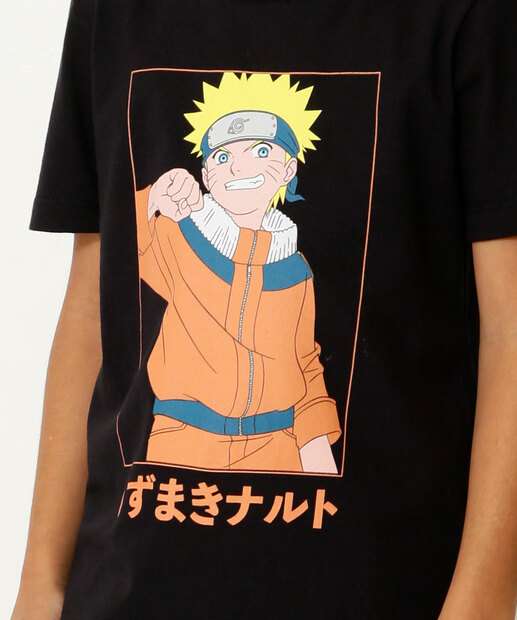 Camiseta Infantil Manga Curta Naruto Tam 4 a 10