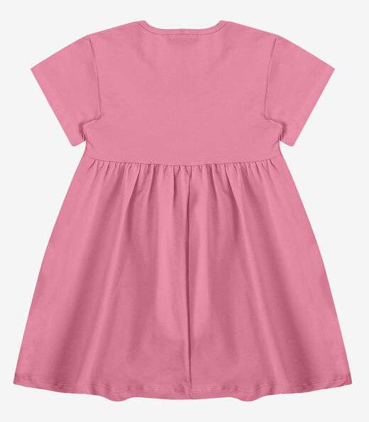 Vestido Infantil em Molecotton Select Rosa