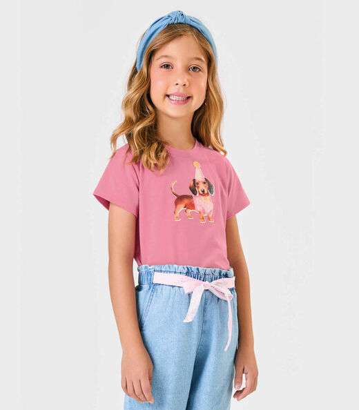 Image_Blusa Infantil Cotton Com Estampa Trick Nick Rosa