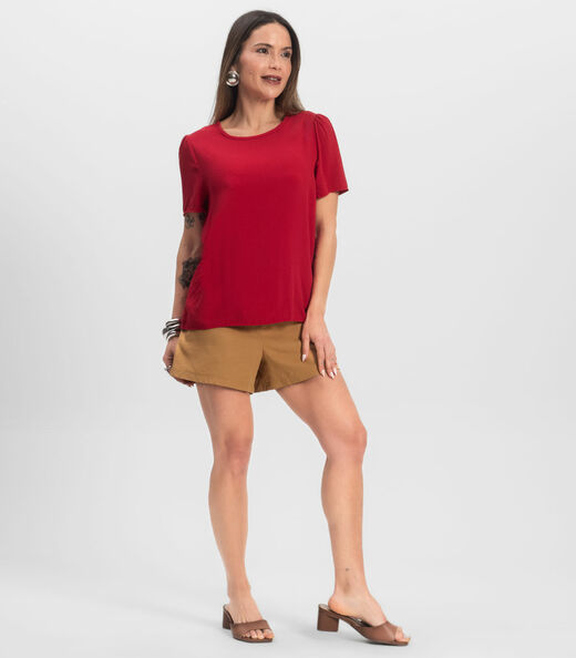Blusa Feminina Em Viscose Infinita Cor Vermelho