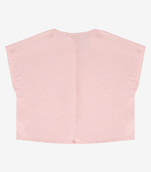 Blusa Feminina Malha Jacquard Vulca Infinita Cor Rosa