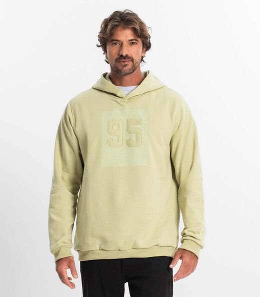 Blusão Masculino com Capuz Em Moletom Diametro Verde