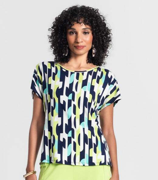Blusa Feminina Estampada Rovitex Verde