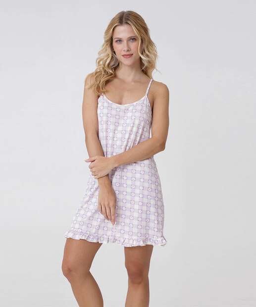 Camisola Estampa Flores Alças Finas Marisa