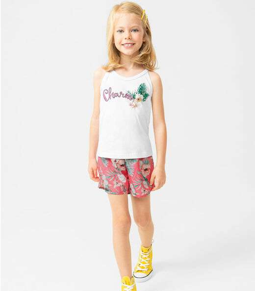 Conjunto Infantil Feminino Charm Rovitex Branco