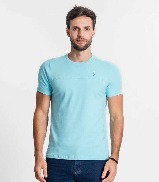 Camiseta Básica Masculina Diametro Azul