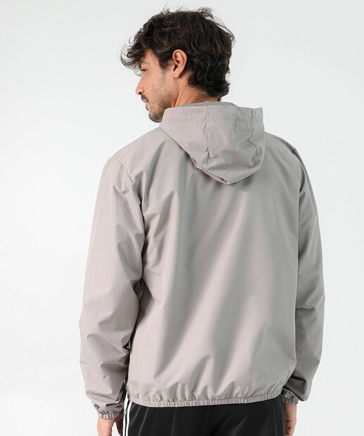 Jaqueta Masculino Fitness Corta Vento Capuz MR Cinza