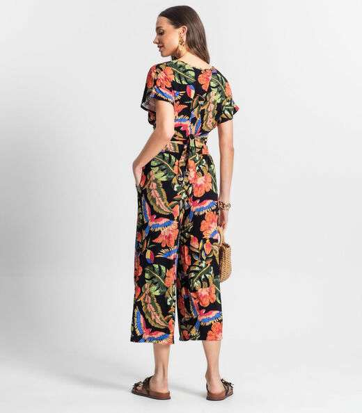 Calça Feminina Estampada Endless Preto