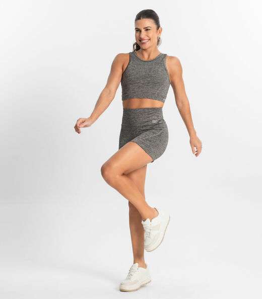 Top Feminino Sem Bojo FTK Fitness Cinza