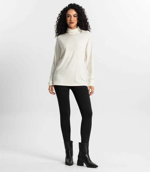 Blusa Manga Longa Feminino Rovitex Bege