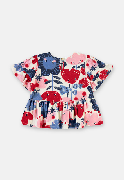 Conjunto Tulipa Blusa Shorts Três e Já