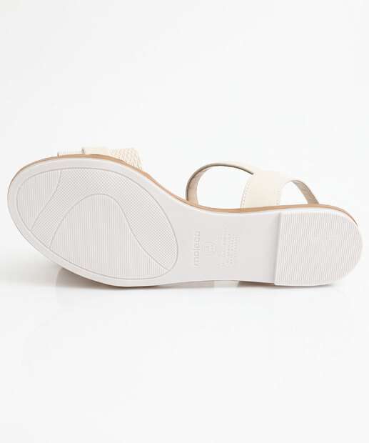 Sandália Feminina Rasteira Moleca Branco