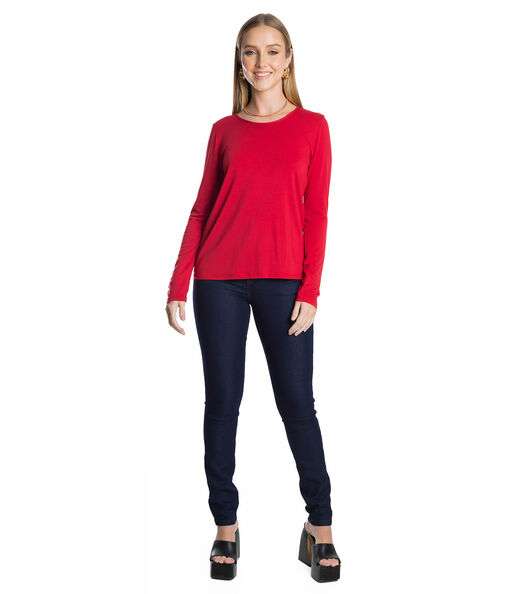 Blusa Feminina Manga Longa Rovitex Vermelho