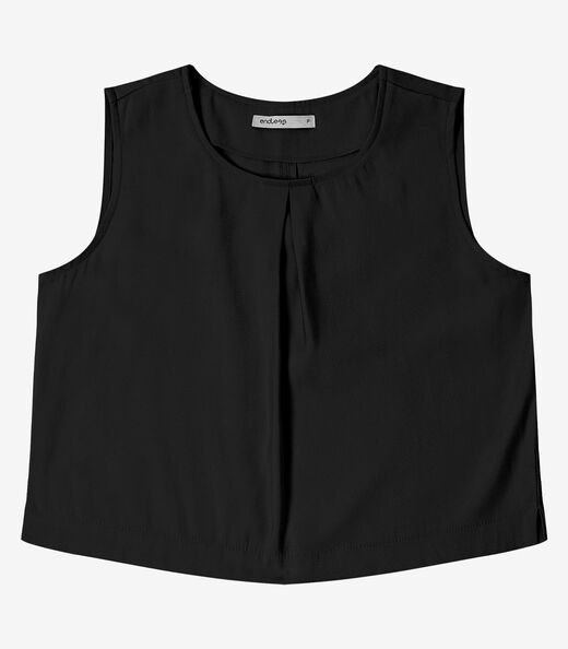 Regata Feminina Em Alfaiataria Endless Preto