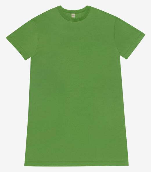 Vestido Básico T-Shirt Feminino Rovitex Verde