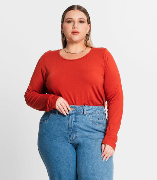 Image_Blusa Manga Longa Viscotorcion Secret Glam Laranja