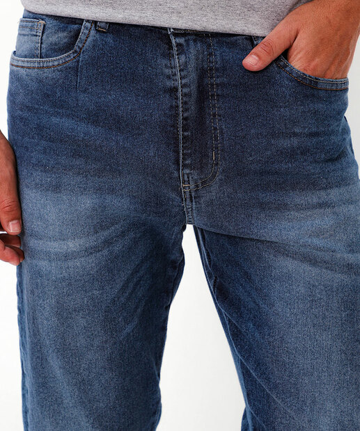 Calça Masculina Jeans Slim Bolsos 
