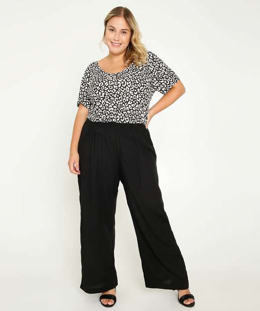 Blusa Plus Size Feminina Estampa Animal Print Marisa