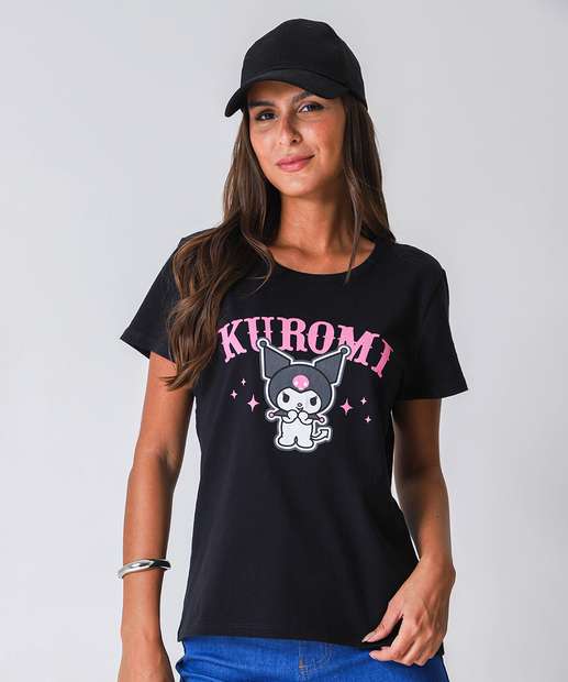 Image_Blusa Feminina Hello Kitty Sanrio Preto