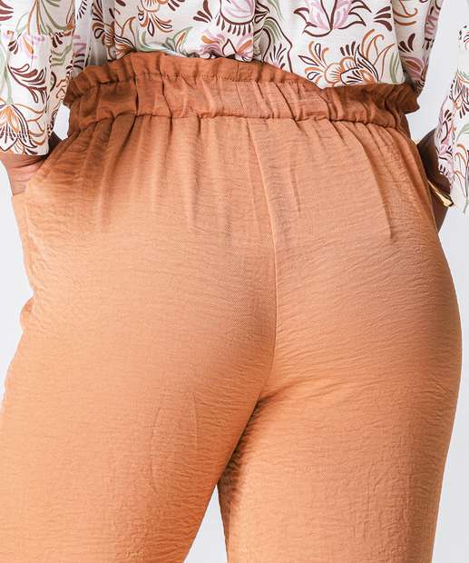Calça Feminina Clochard Bolso Marisa Marrom