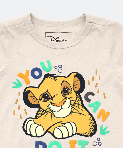 Camiseta Infantil Estampa Cachorro Marisa Tam 1 a 3 Bege