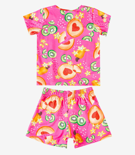Conjunto Menina Infantil Blusa E Short Select Rosa