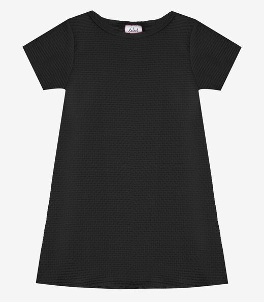 Vestido Infantil Menina Em Malha Puvil Select Preto