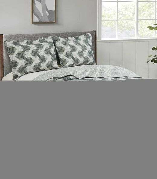 Image_Jogo De Colcha Evolution Patchwork King Camesa Cinza