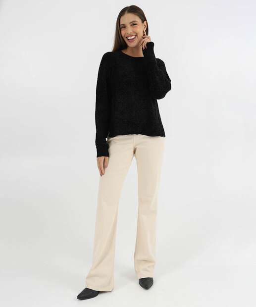 Suéter Feminino Chenille Marisa Preto