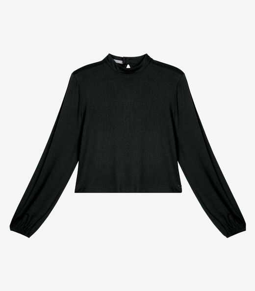 Blusa Feminina Manga Longa Bufante Endless Preto