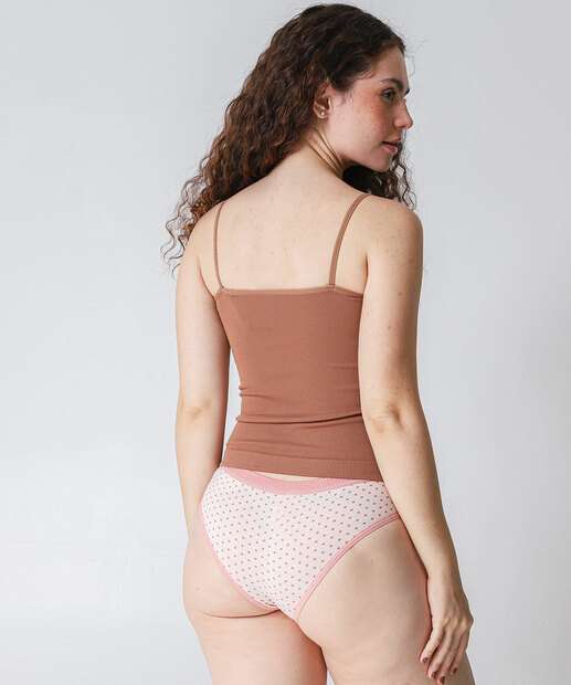Kit 2 Calcinhas Tanga Cotton Poá Marisa Rosa