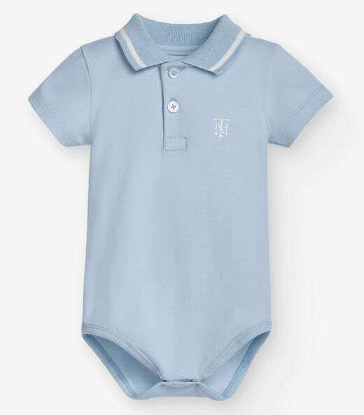 Conjunto Body Polo e Bermuda Masculino Trick Nick Azul